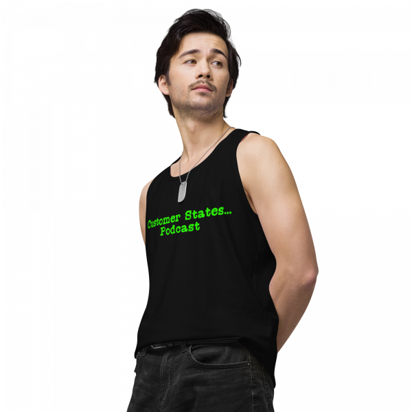 Men’s premium Customer States Podcast tank top - Image 4