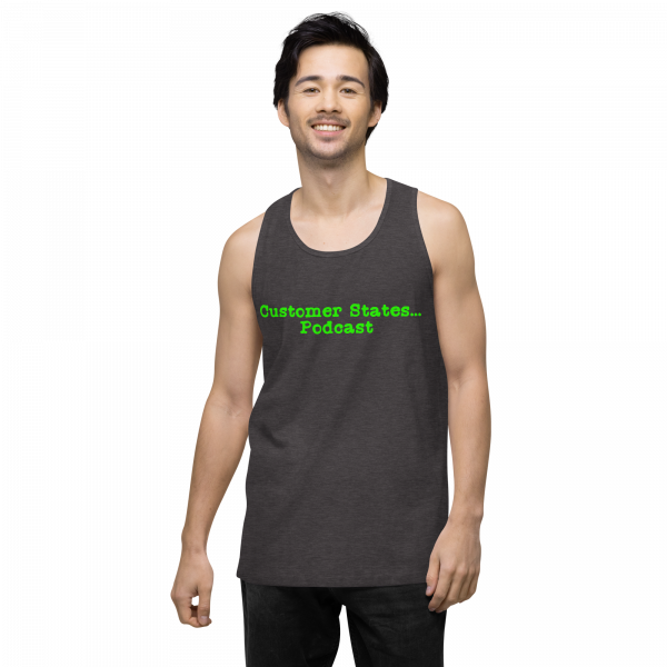 Men’s premium Customer States Podcast tank top - Image 10