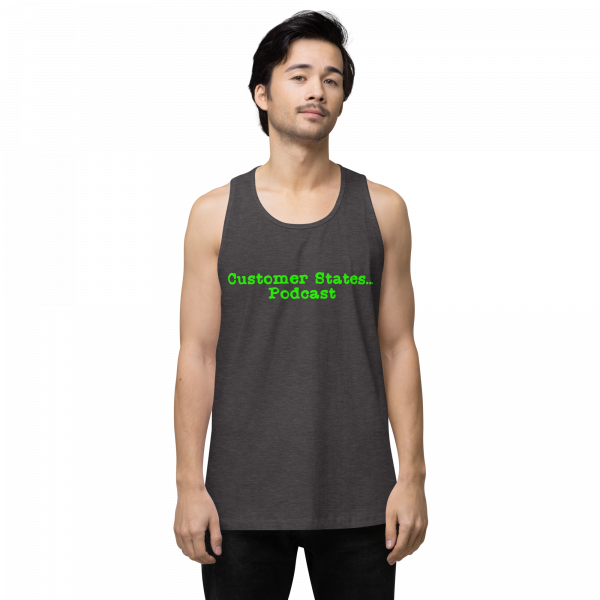 Men’s premium Customer States Podcast tank top - Image 9