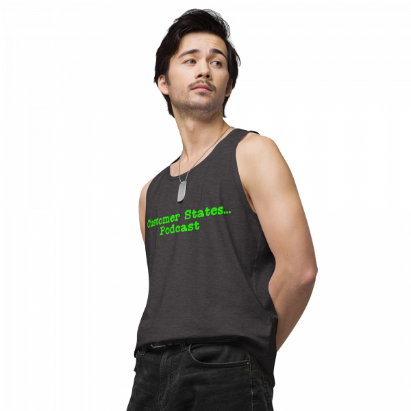 Men’s premium Customer States Podcast tank top - Image 12