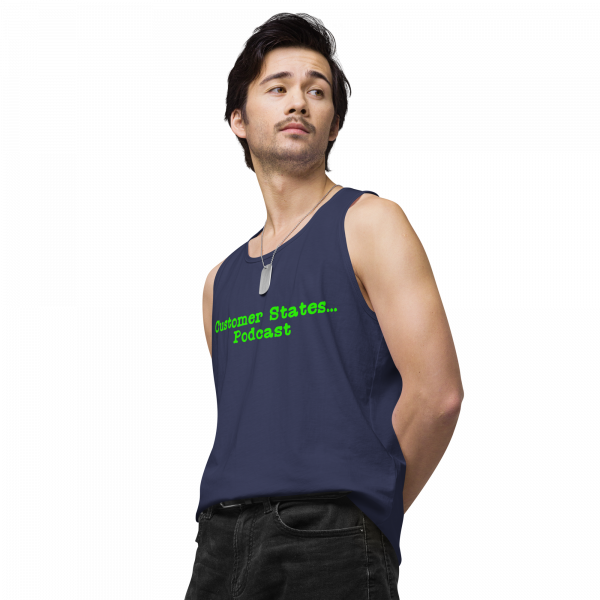 Men’s premium Customer States Podcast tank top - Image 16