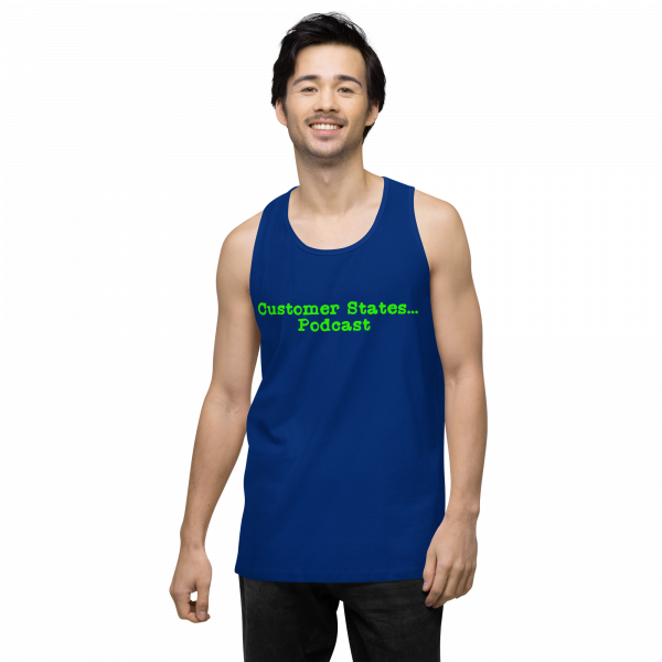 Men’s premium Customer States Podcast tank top - Image 6